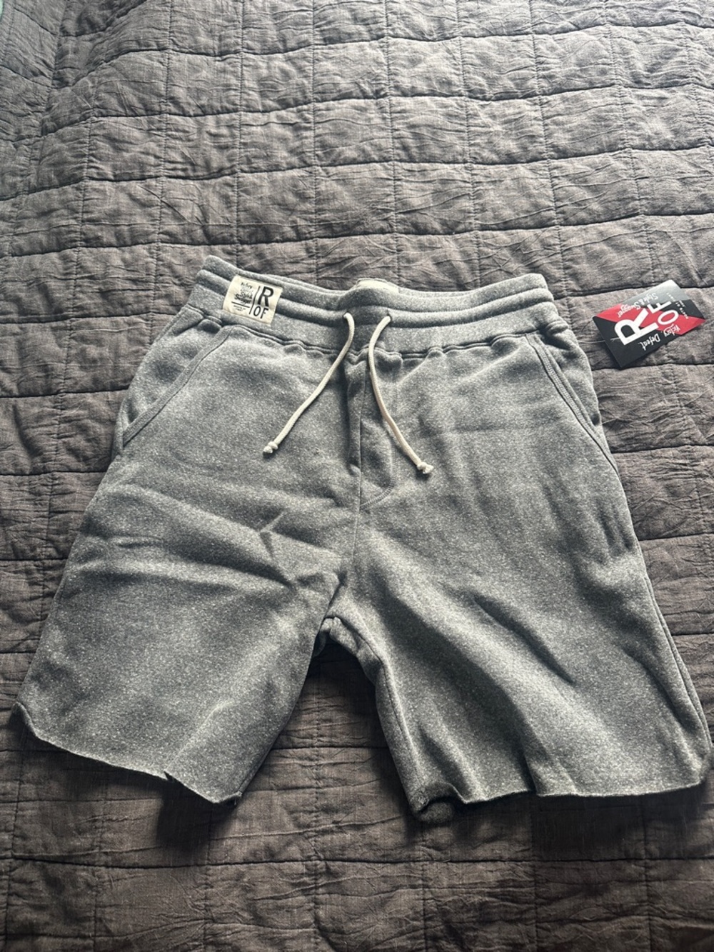 Men's Heather Grey Athletic Drawstring Shorts